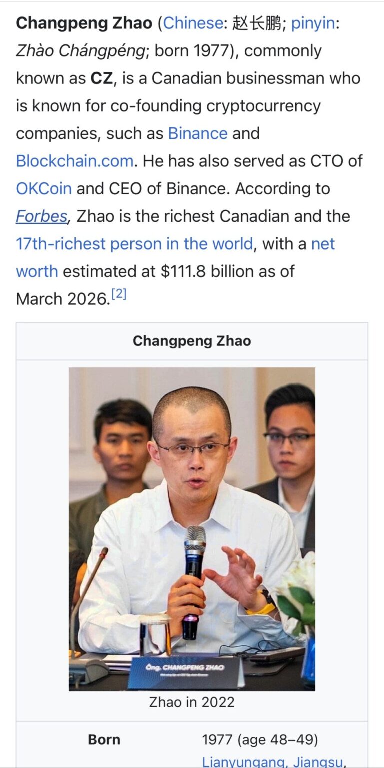 Changpeng Zhao