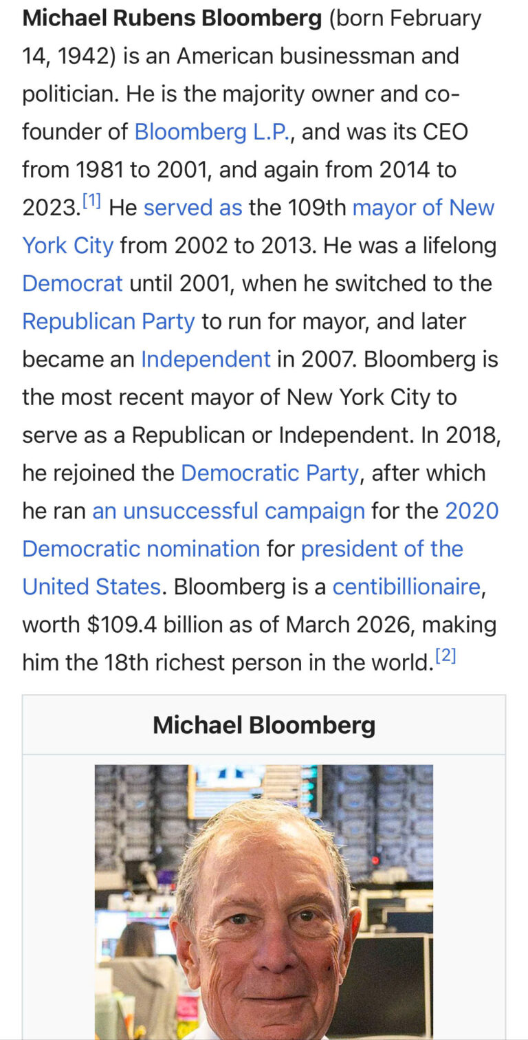 Michael Bloomberg